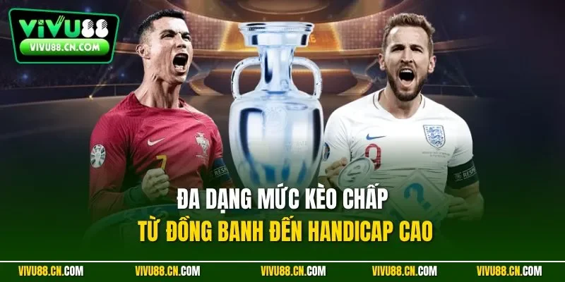 Đa dạng mức kèo chấp từ đồng banh đến handicap cao